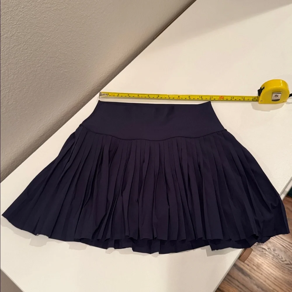 ALO Yoga Navy Pleated Mini Skirt